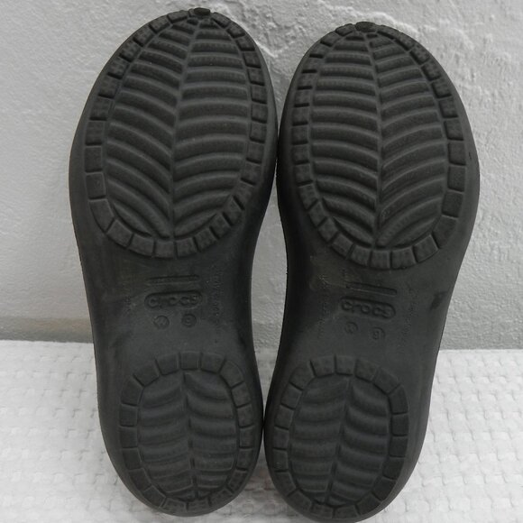 Crocs Kadee Black Ballet Flats Slip-On Round Toe Lightweight Rubber Women's Sz 9 - Picture 10 of 10